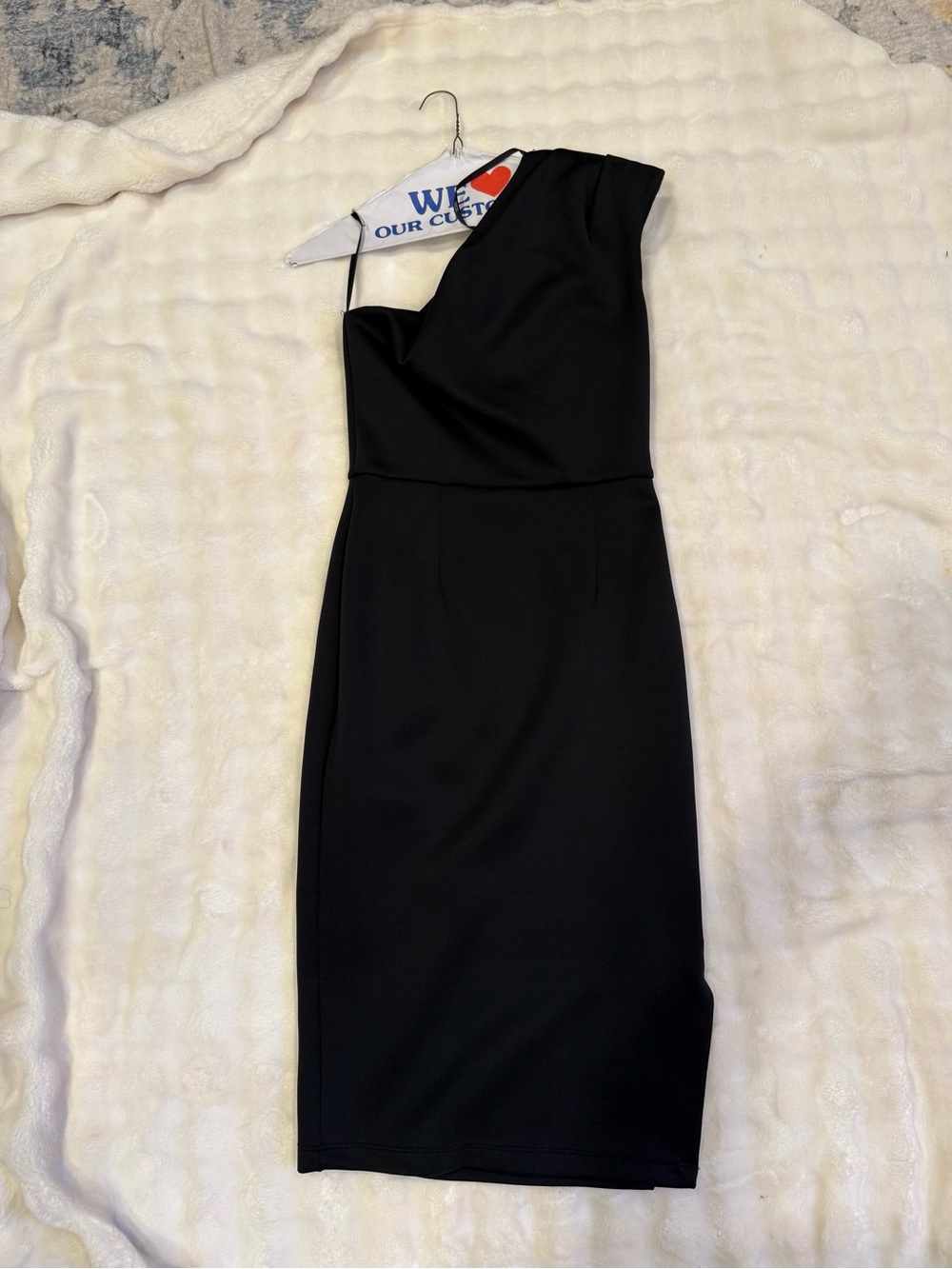 ASOS Black One-Shoulder Sheath Dress